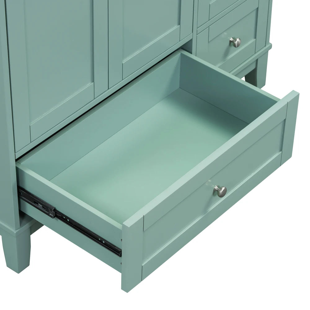 36 Inch Modern Bathroom Vanity with USB Charging and Ample Storage