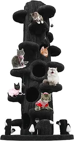 Super Large Cat Tree 88.6 Inches Multi-Level Plush Cat Tower Scratching Post