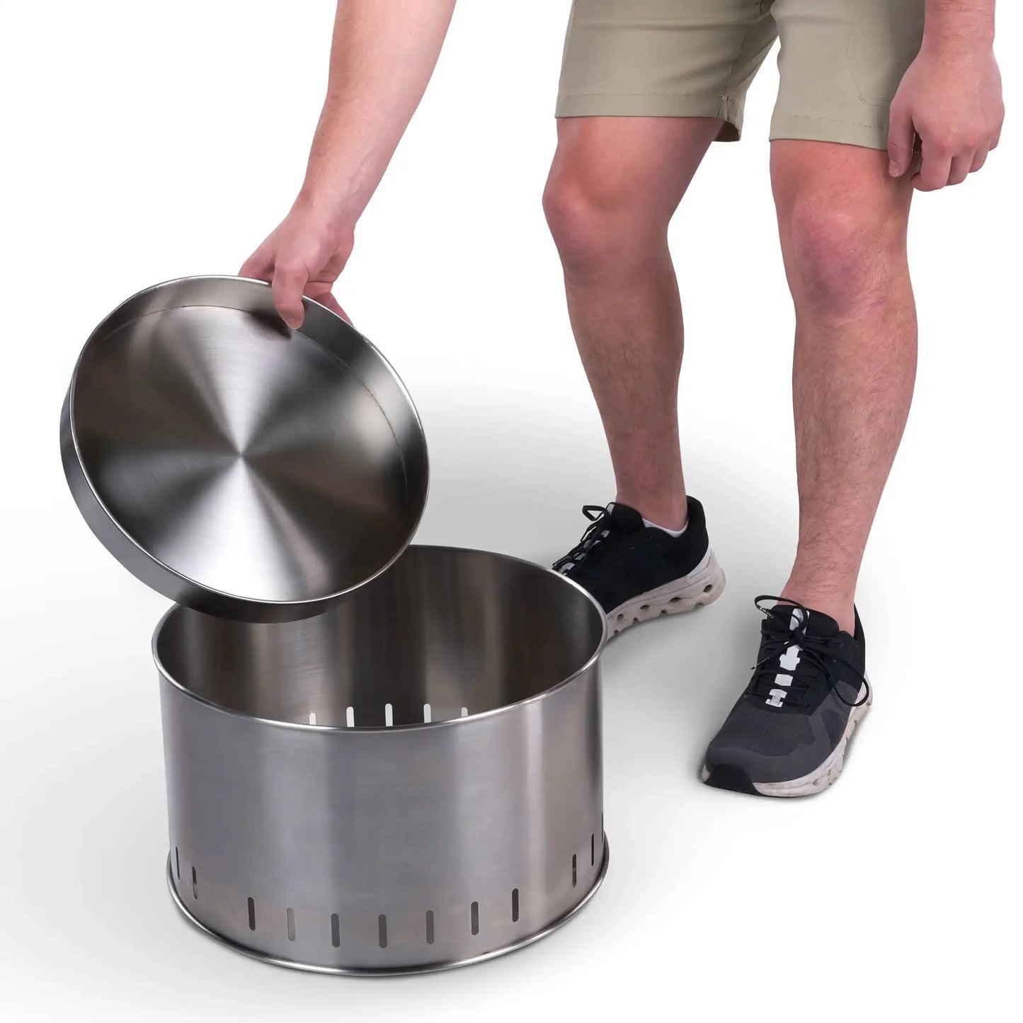 15 Inch Smokeless Collapsible Stainless Steel Camp Fire Pit Carry Bag