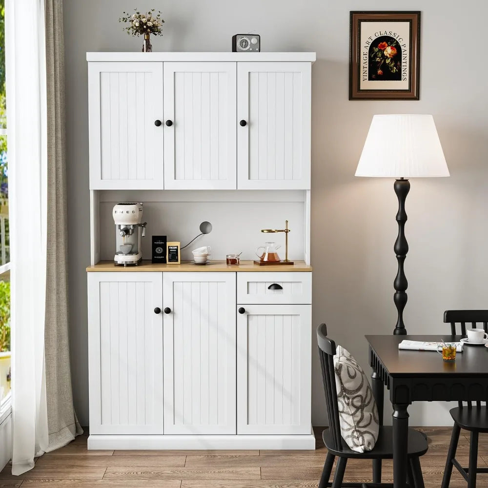 Buffet Hutch Cabinet Kitchen Sideboard Pantry Storage Microwave Cabinet