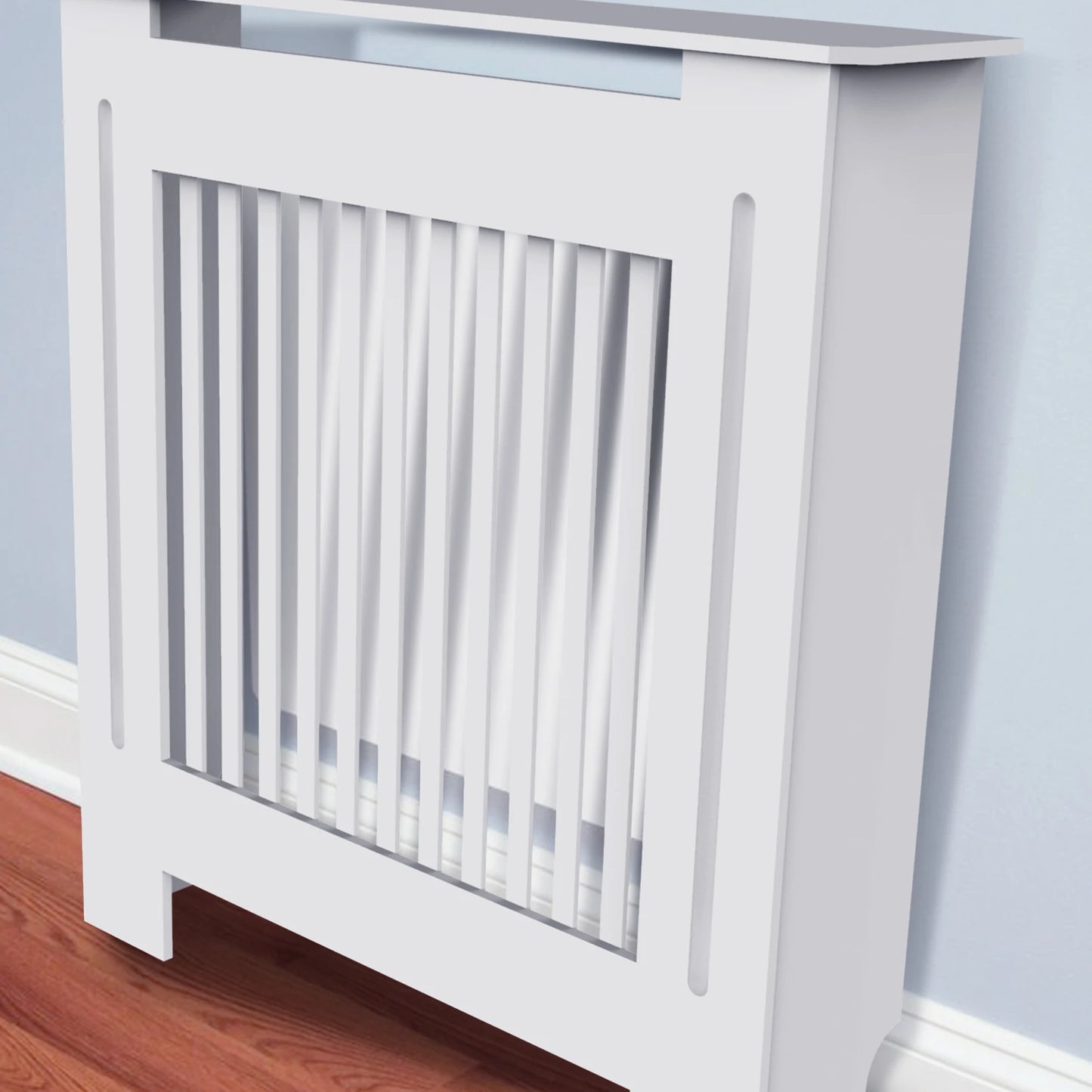 Modern White Radiator Cover MDF Wall Cabinet for Home Living Room