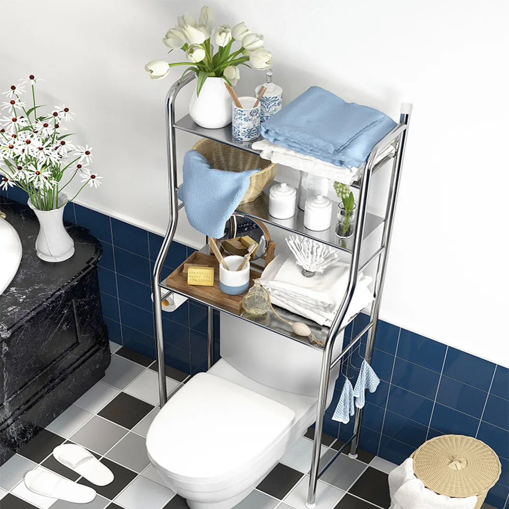 Over Toilet Storage Shelf 2/3 Tier Freestanding Bathroom Organizer