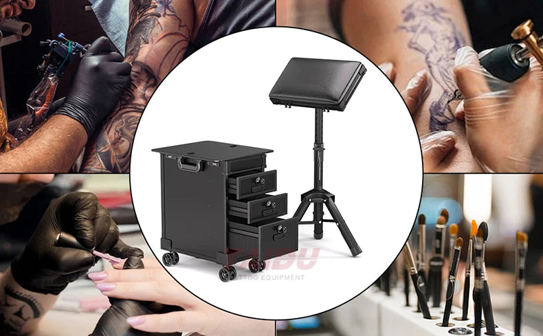 Ljustra Tattoo Suitcase With Three Drawers Large Storage Traveling Case