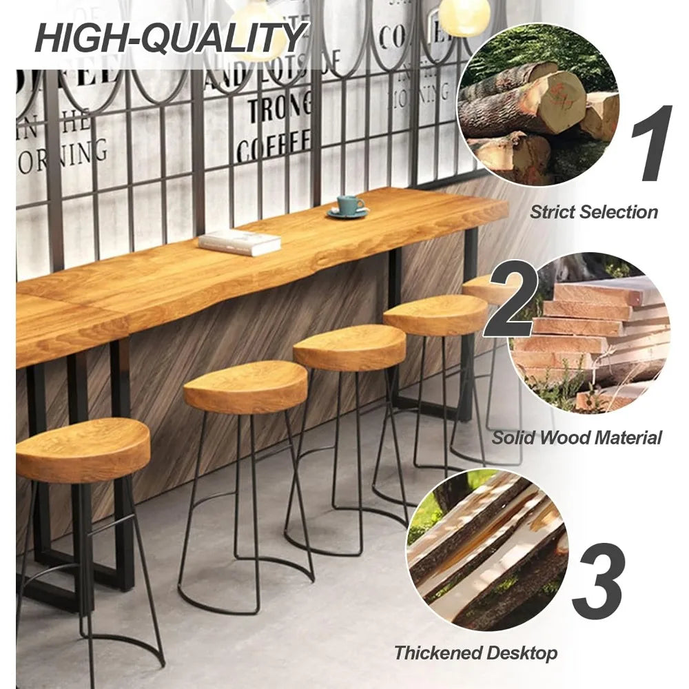 Ljustra Bar Height Pub Table Rectangle Rustic High Top Dining Table