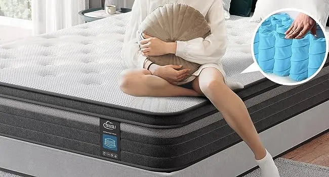 Ljustra Queen Size 10 Inch Gel Memory Foam Hybrid Mattress for Back Pain Relief