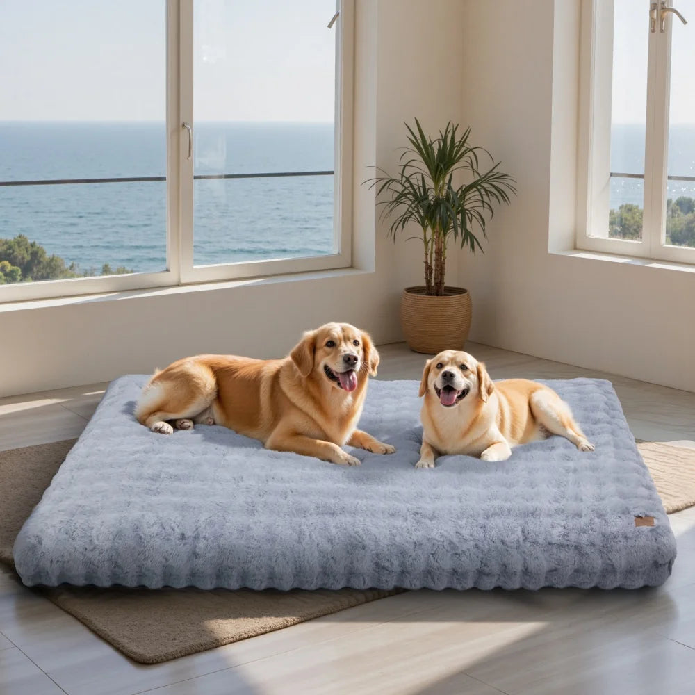 Ultra Plush Dog Bed Soft Pet Cushion Washable Mattress for Large Dogs