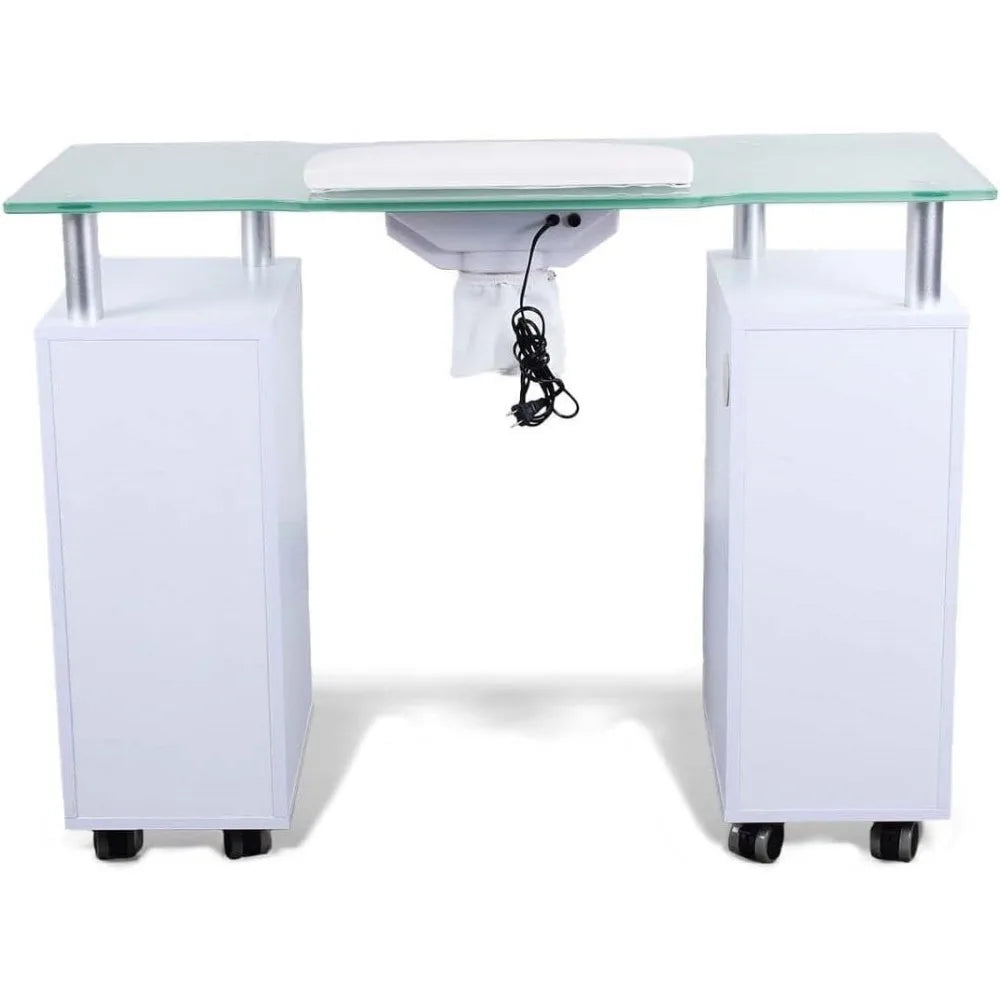 Manicure Table Nail Desk Beauty Salon Workstation with Dust Collector