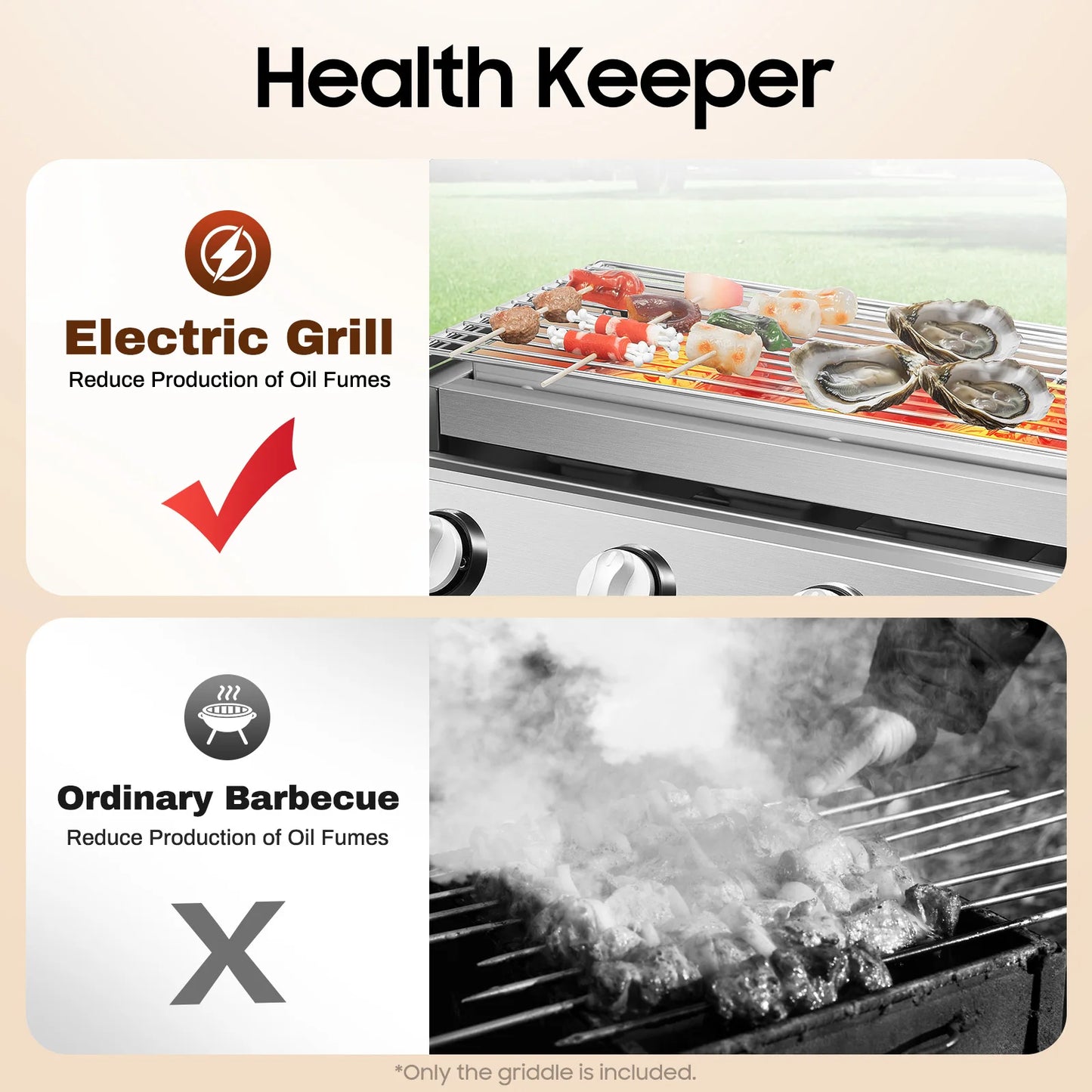 Ljustra Garden BBQ Grill 4 Burner Adjustable Height LPG Gas Grill