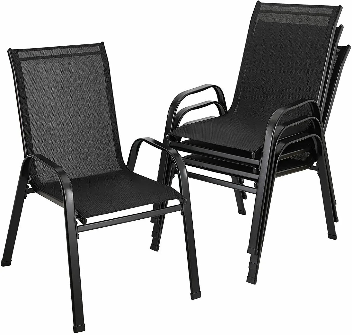 4PCS Outdoor Garden Chairs Folding High Back Patio Camping Seating