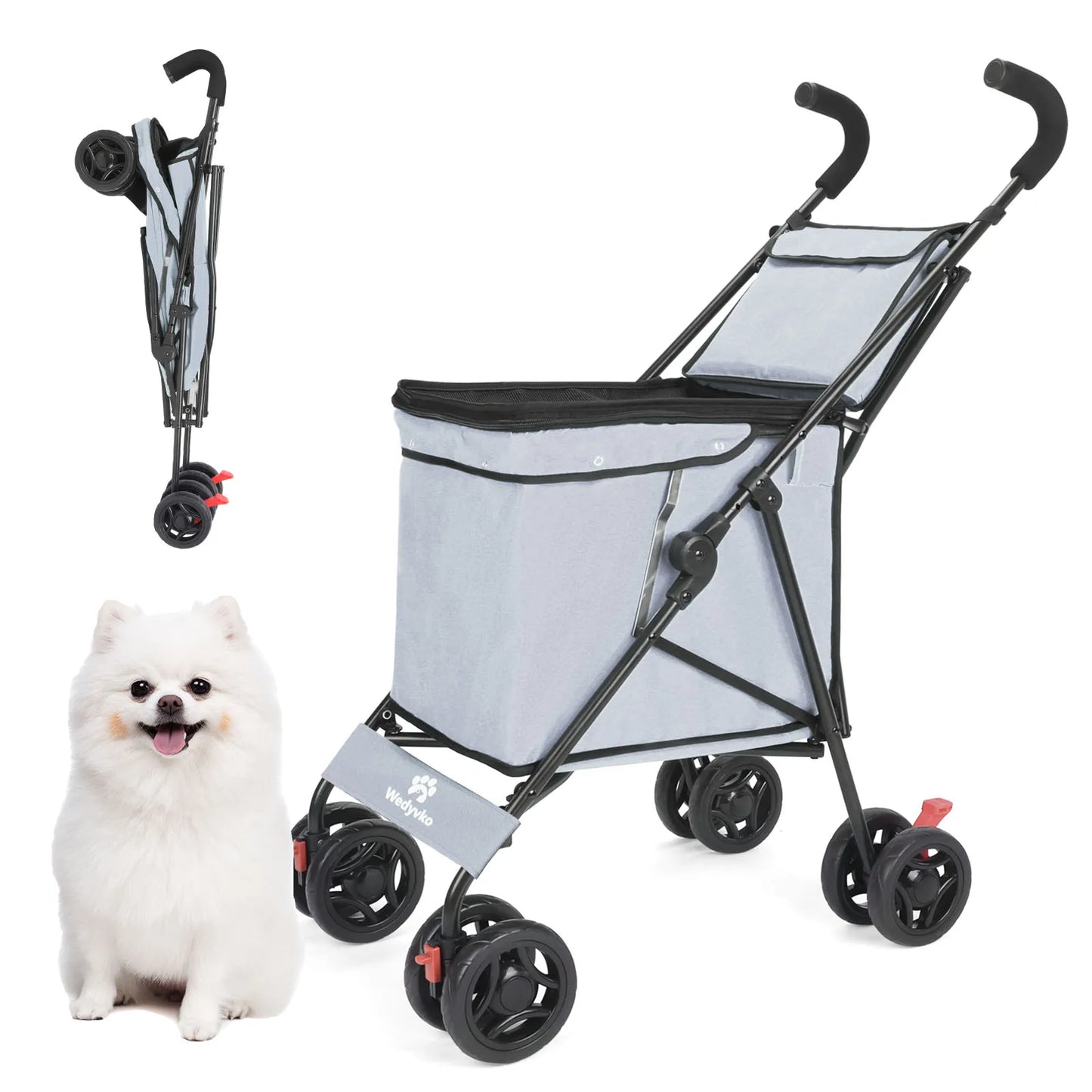 Multifunctional Folding Cart Pet Stroller Lightweight Market Trolley