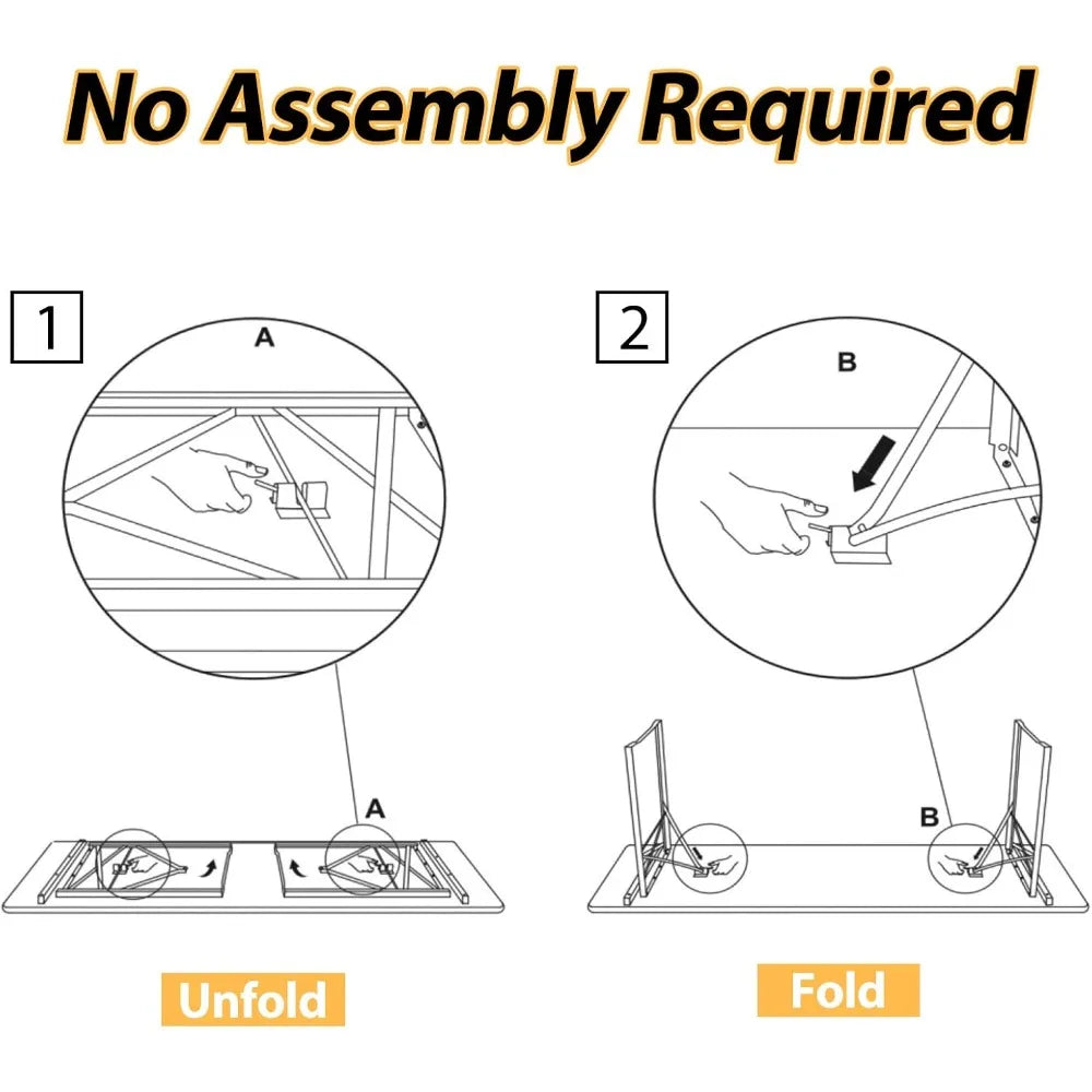 70 Inch Portable Picnic Table Bench Set for Outdoor Dining 6-8 Persons