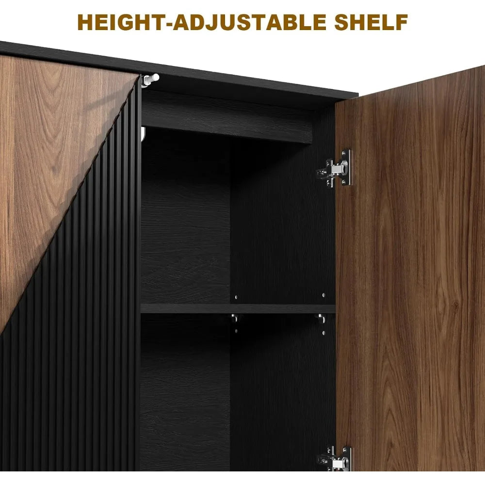 65 Inch Modern Buffet Cabinet Storage Sideboard Media Console