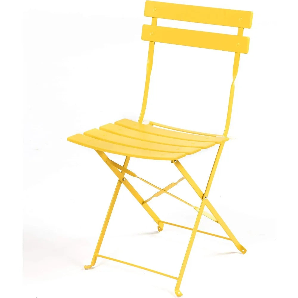 Ljustra 3-Piece Bistro Set Folding Outdoor Furniture Portable Steel Frame