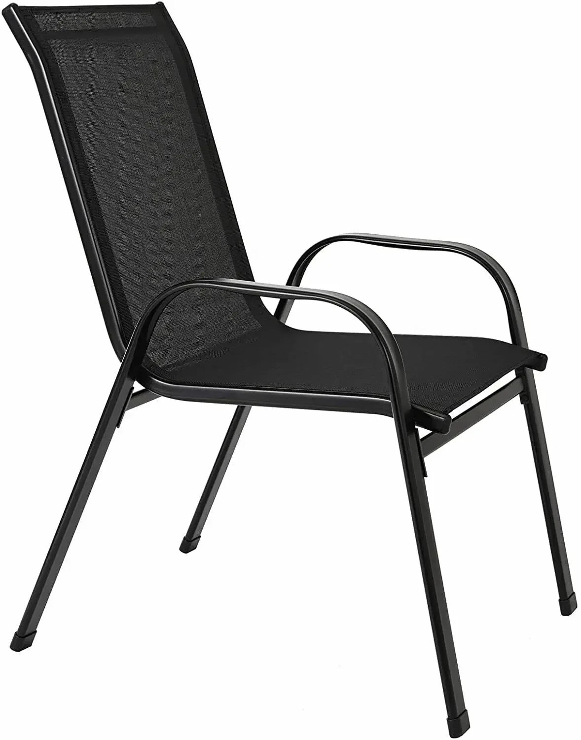 Metal Stackable Outdoor Dining Chairs Set of 4 for Patio Garden