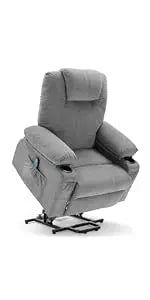 Swivel Rocker Recliner Chair with Heat Massage 360 Degree Swivel USB