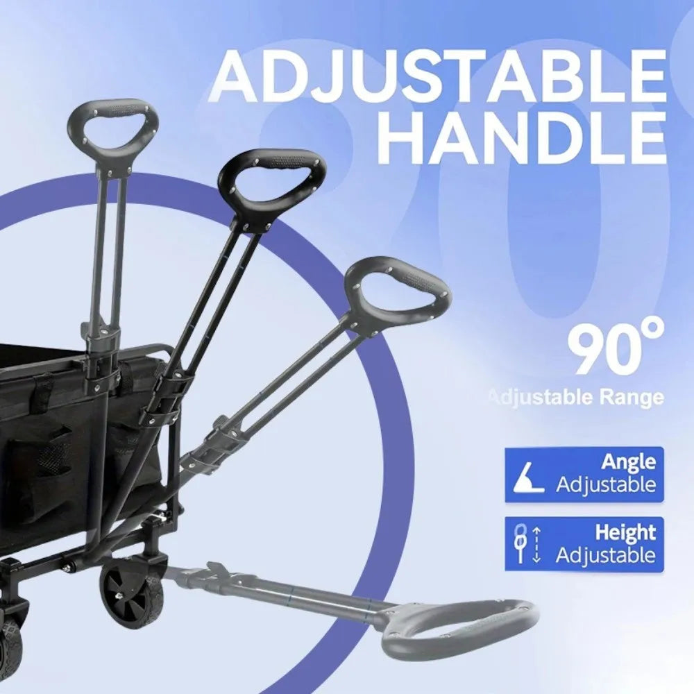 Heavy Duty Collapsible Wagon Cart All-Terrain Utility Cart for Storage