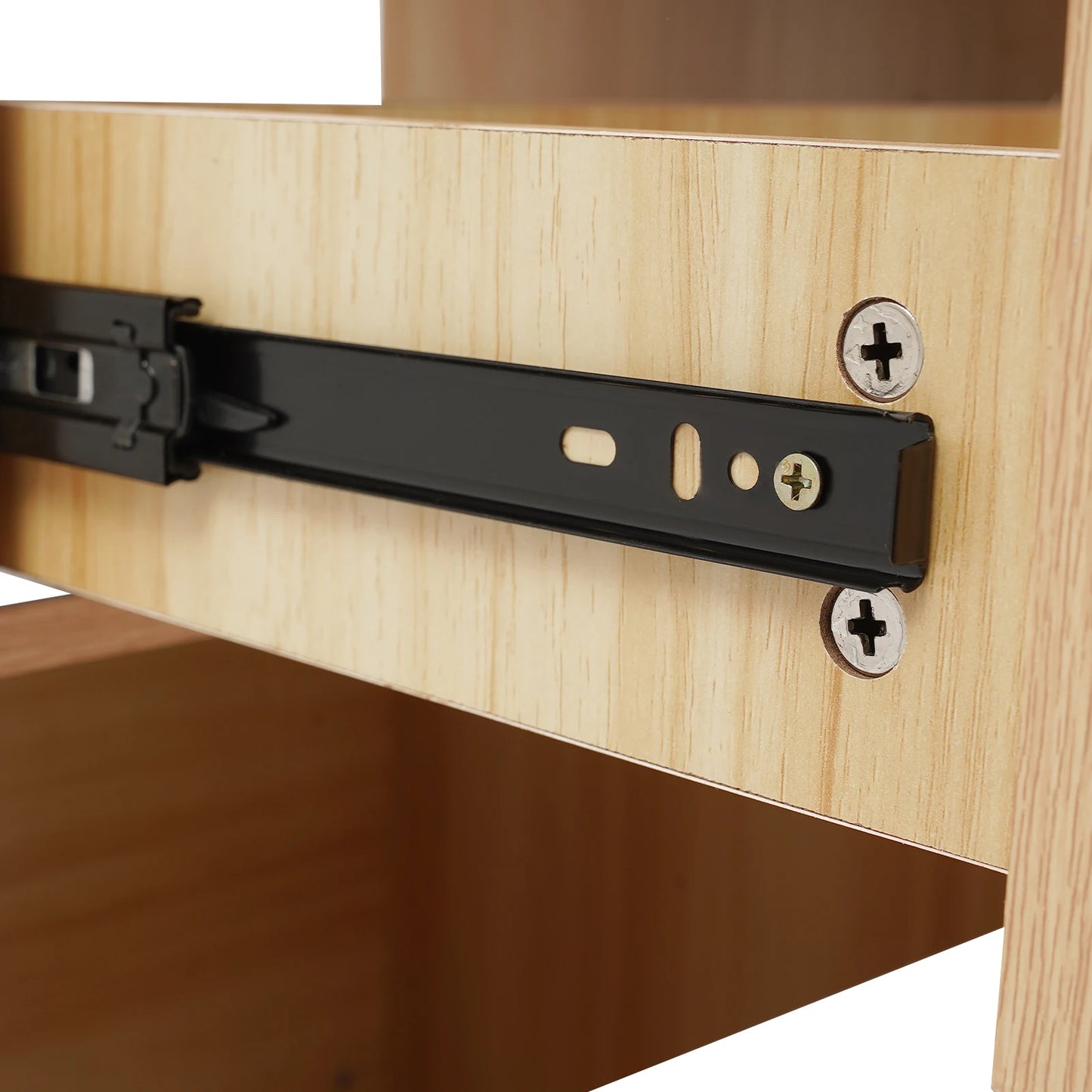 48CM Log Color Vanity Desk with Makeup Stool Modern Dresser Table