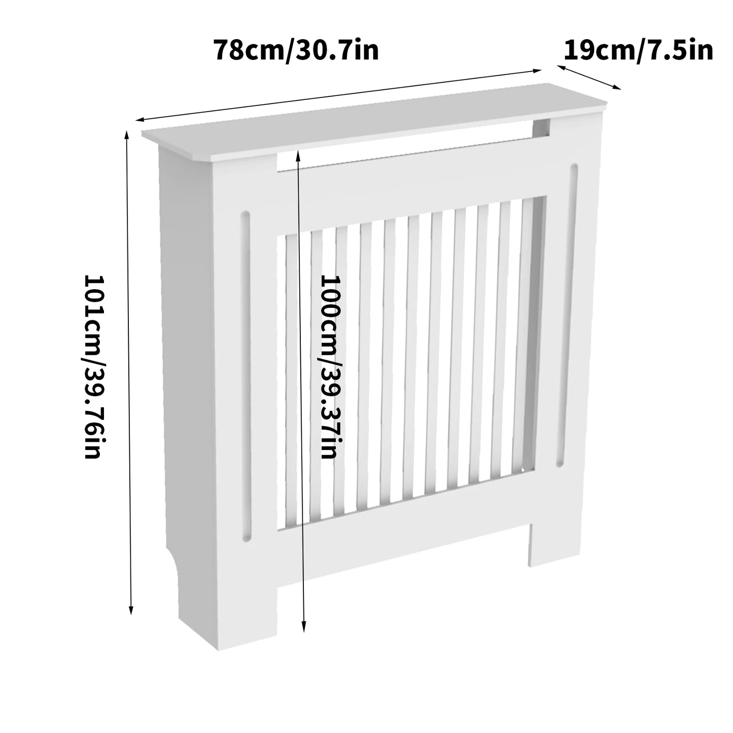 Super Tall Radiator Cover Modern MDF Shelf Cabinet Living Room Furniture