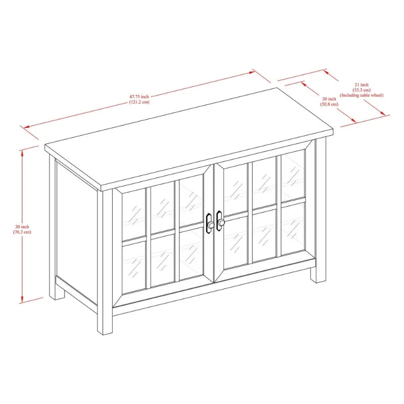 Oxford Square TV Stand for TVs up to 55 inch Modern Furniture Storage