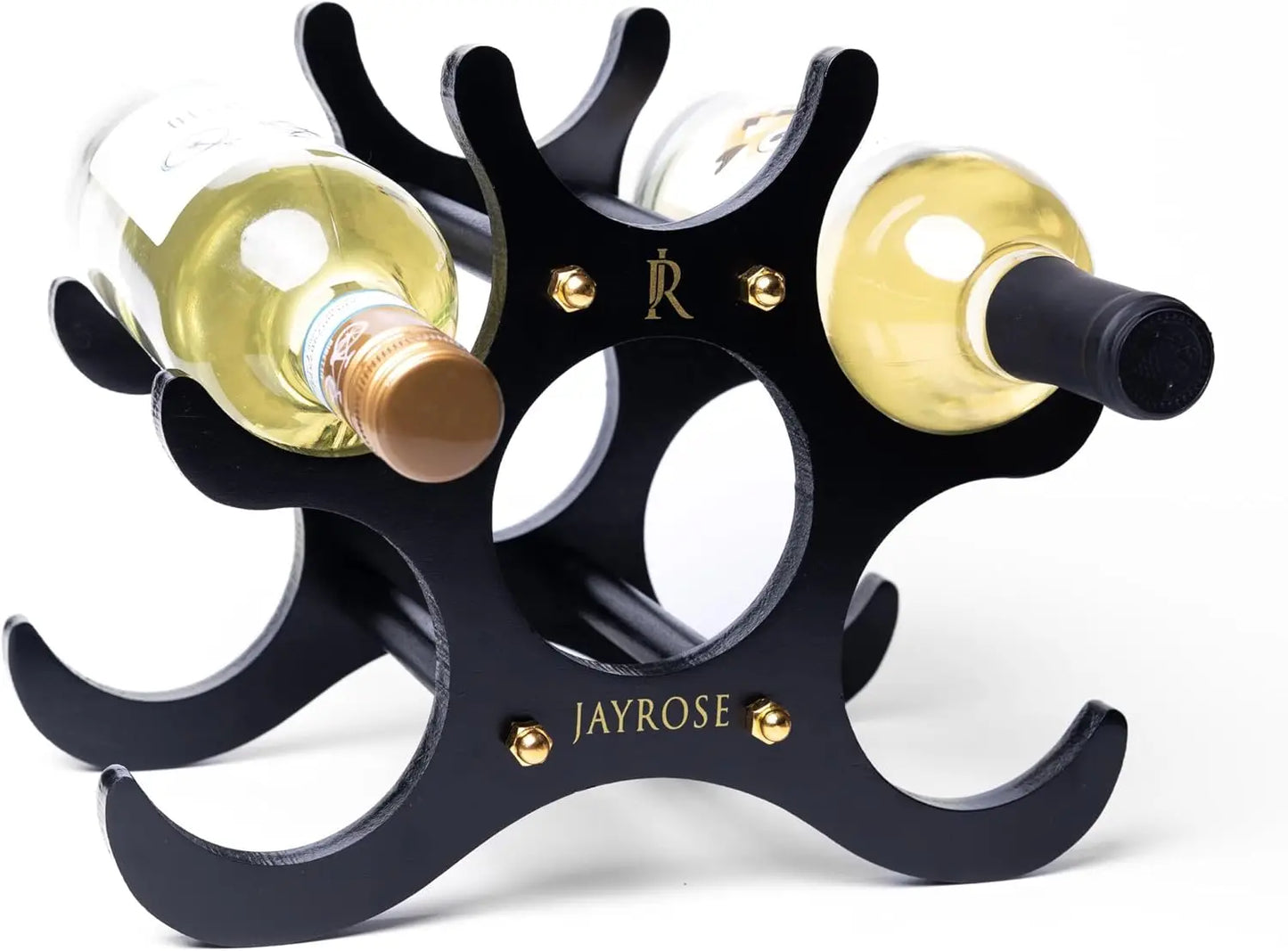 Wooden Wine Rack for 6 Bottles Compact Movable Space Saving Holder