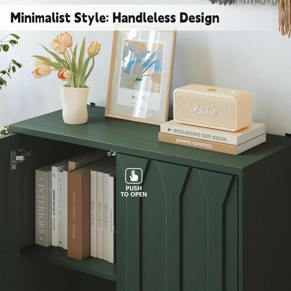 Accent Cabinet Buffet Storage 2 Doors Adjustable Shelf Modern Design