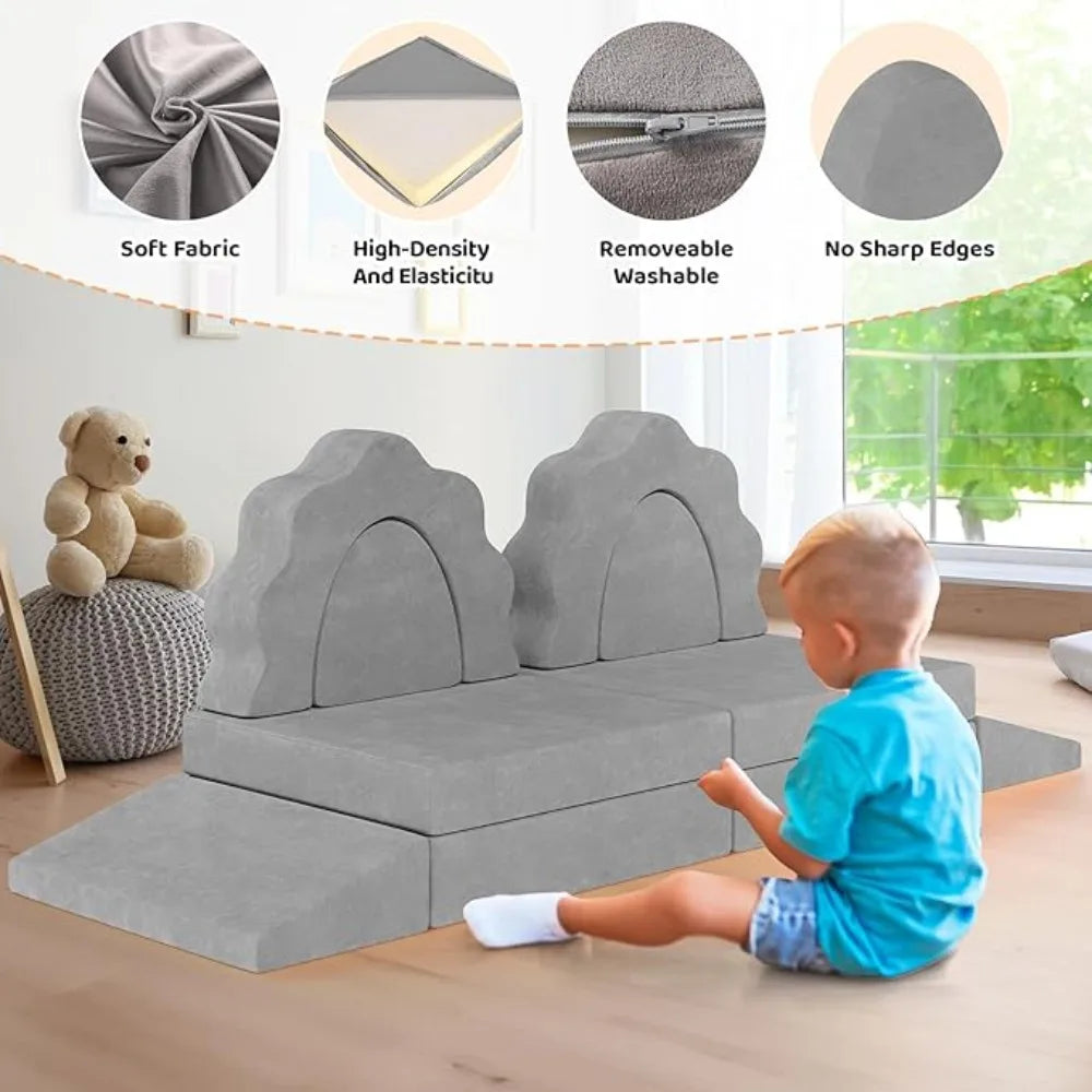 Modular Kids Play Couch Convertible Foam Sofa for Playroom