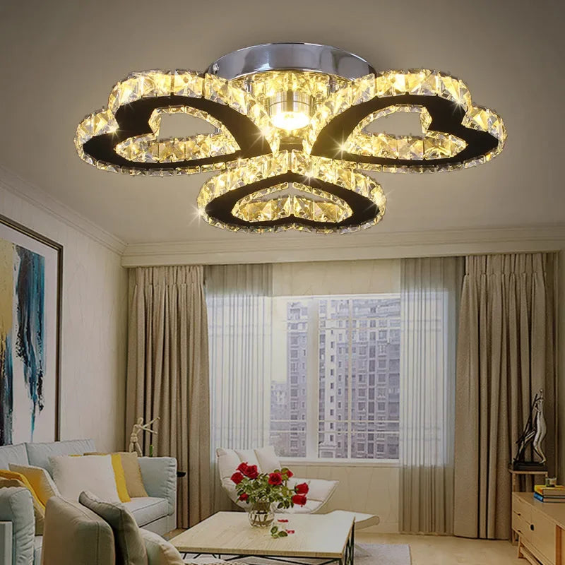 Modern K9 Crystal Chandelier Ceiling Light Fixture LED Pendant Lamp