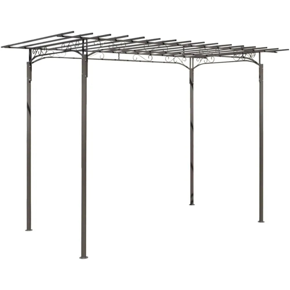 Ljustra Garden Arbor Arch Steel Rose Archway Outdoor Pergola 7ft High