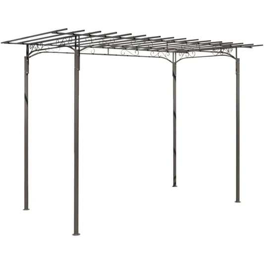 Ljustra Garden Arbor Arch Steel Rose Archway Outdoor Pergola 7ft High