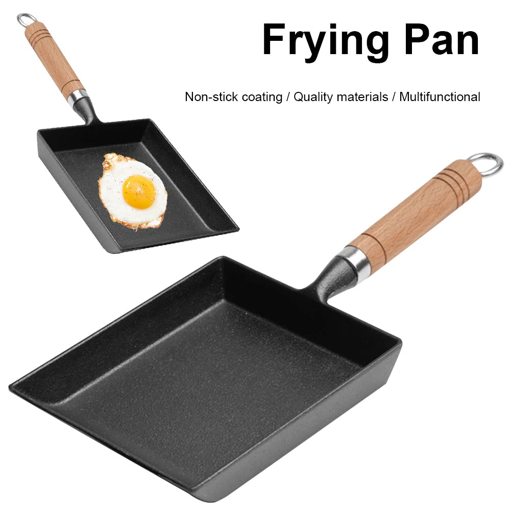 Cast Iron Non-Stick Tamagoyaki Egg Frying Pan Mini Omelette Pan