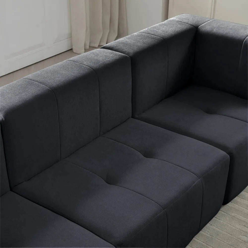 Ljustra Modular Sectional Sofa Modern Compressed 3-Seat Living Room Couch