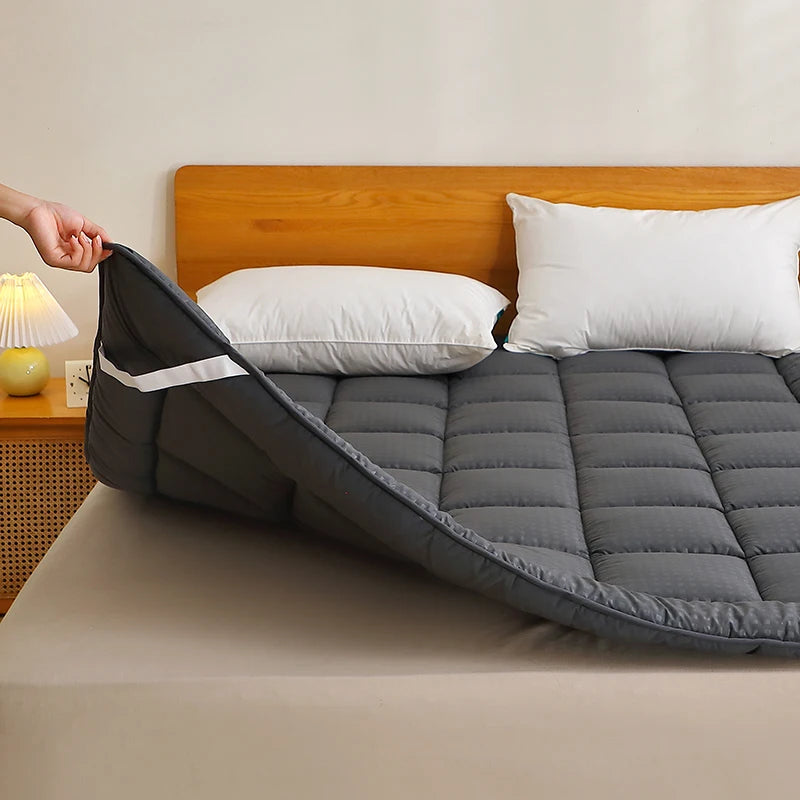 Ljustra Thin Quilted Mattress Pad Twin Full Queen King Dark Grey