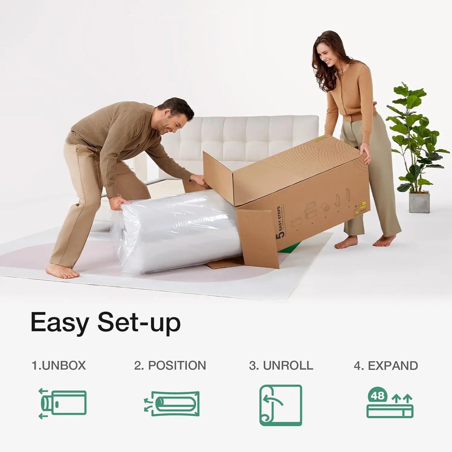 Ljustra 8 Inch Twin Mattress Kids Foam Spring Hybrid Comfortable Sleep