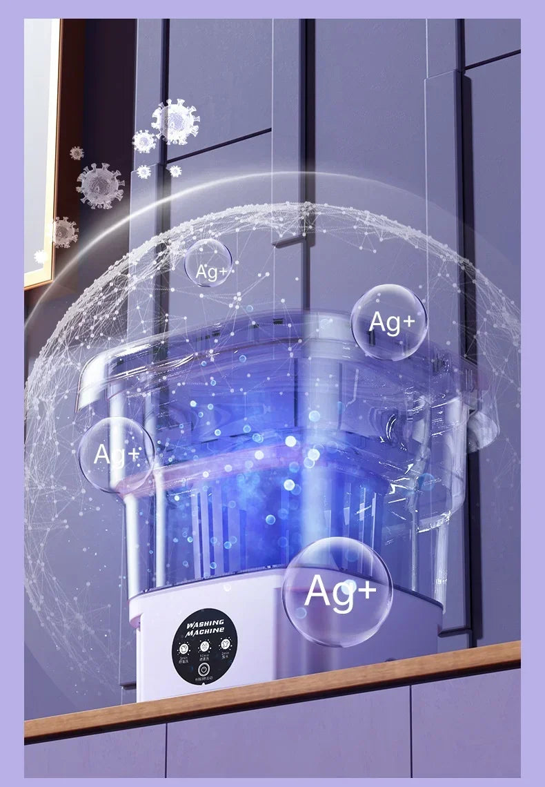 Portable Mini Washing Machine Bucket for Clothes Travel Washer