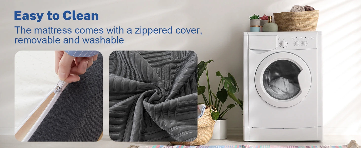 Ljustra 10 Inch Queen Size Mattress Luxury Cooling Gel Memory Foam Firm