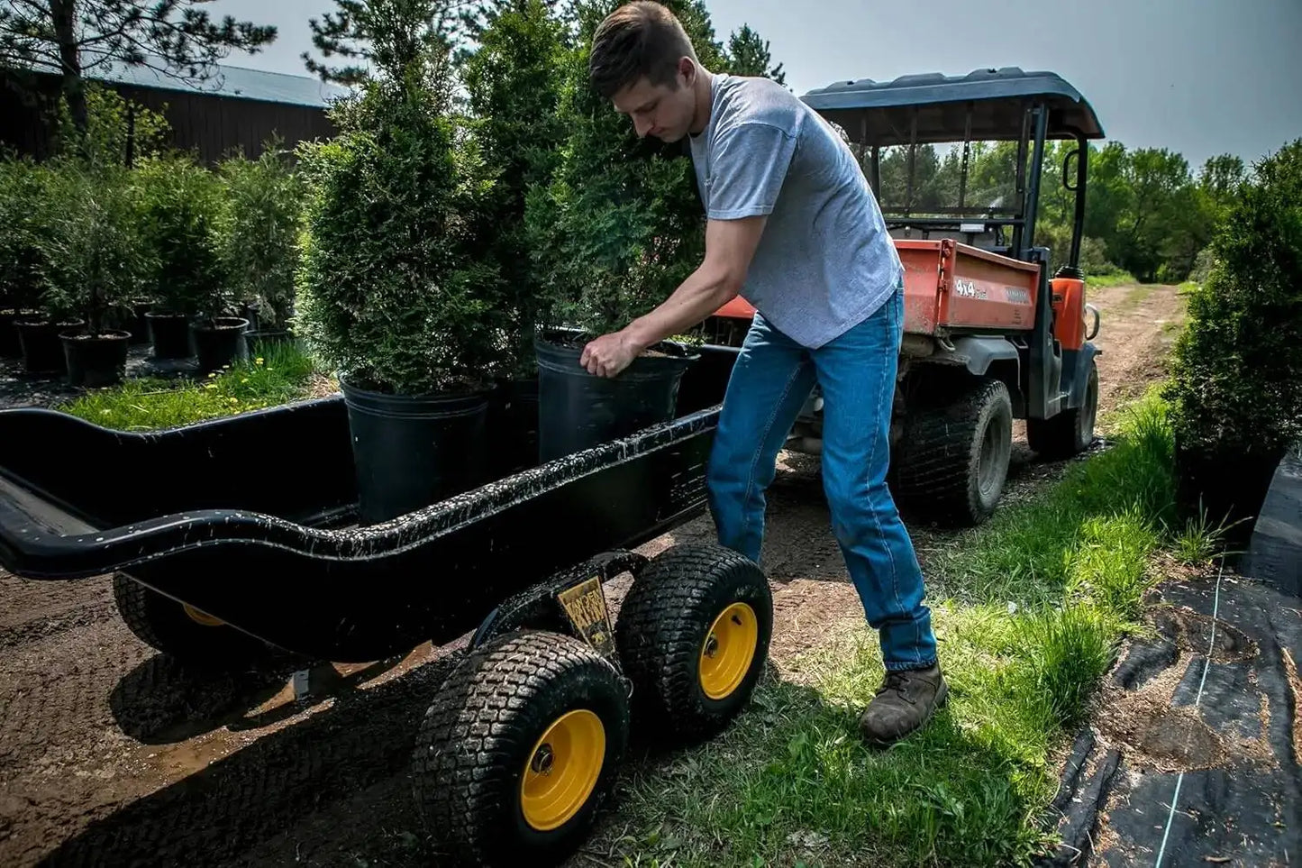Heavy-Duty ATV UTV Utility Trailer 1500 lb Capacity for Ice Fishing