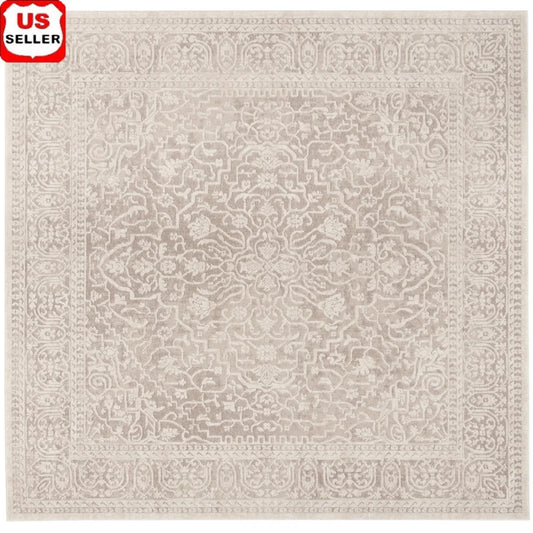 Traditional Area Rug Etched Design Stain Resistant Durable Vintage Style
