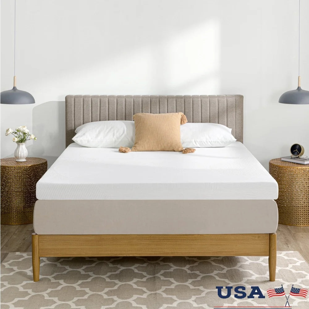 Ljustra Dual-Layer Memory Foam Mattress Topper Twin Odor Absorbing