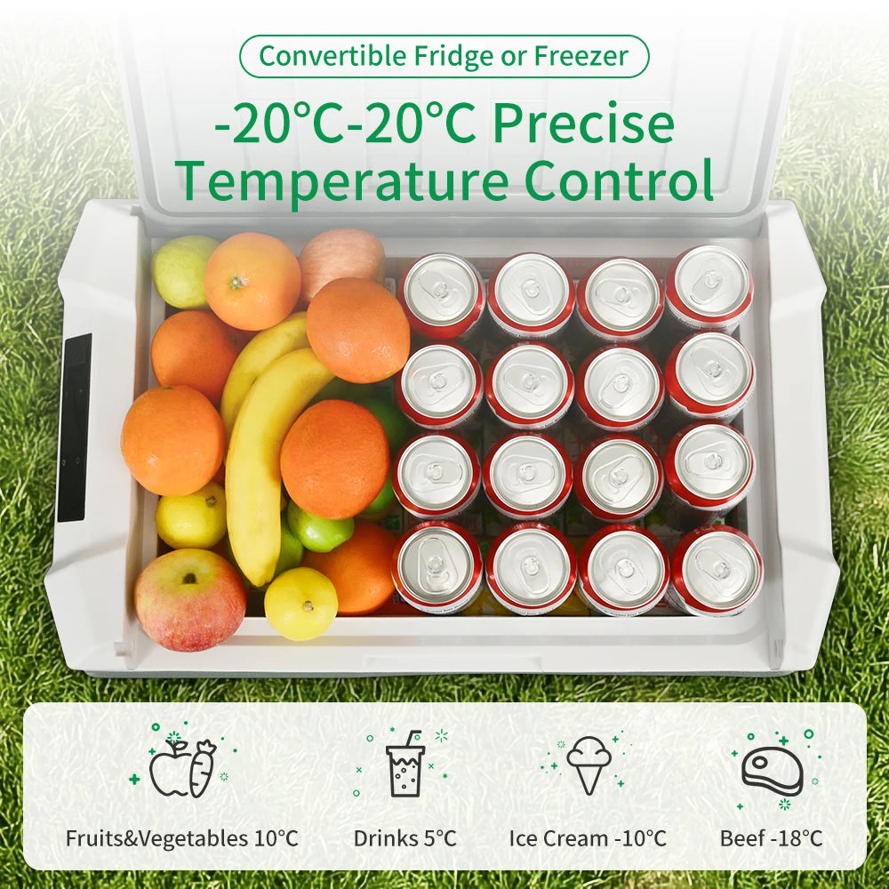 Ljustra Portable Car Refrigerator 25L 35L 45L 12V Compressor Freezer