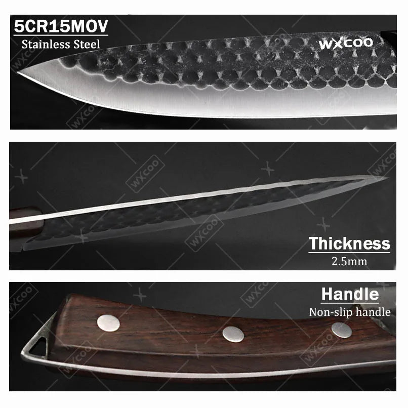 8PC Professional Kitchen Chef Knife Set Stainless Steel Cooking Cutting Tools