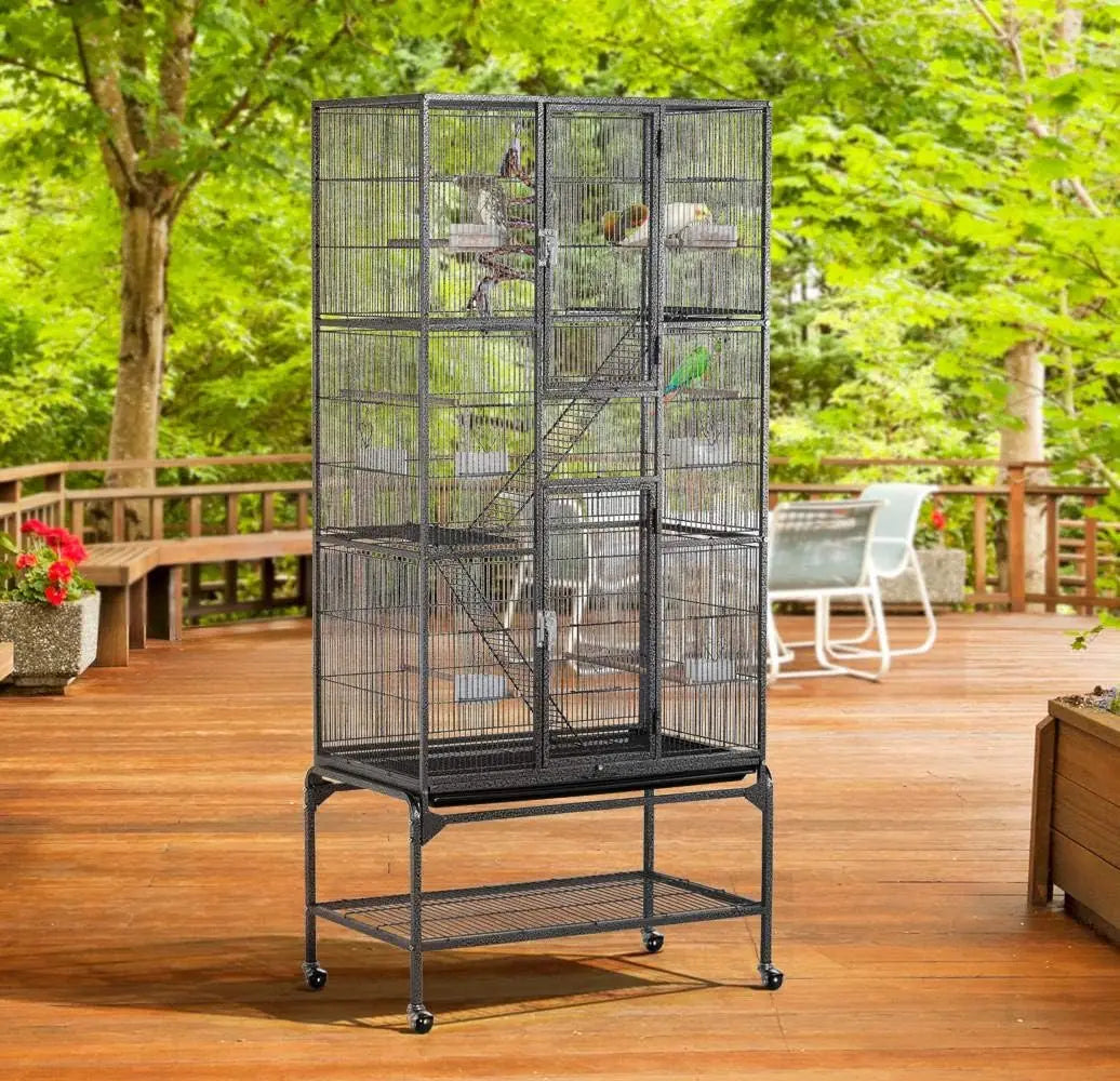 69-Inch Extra Large Bird Cage for Mid-Sized Parrots Cockatiels Conures