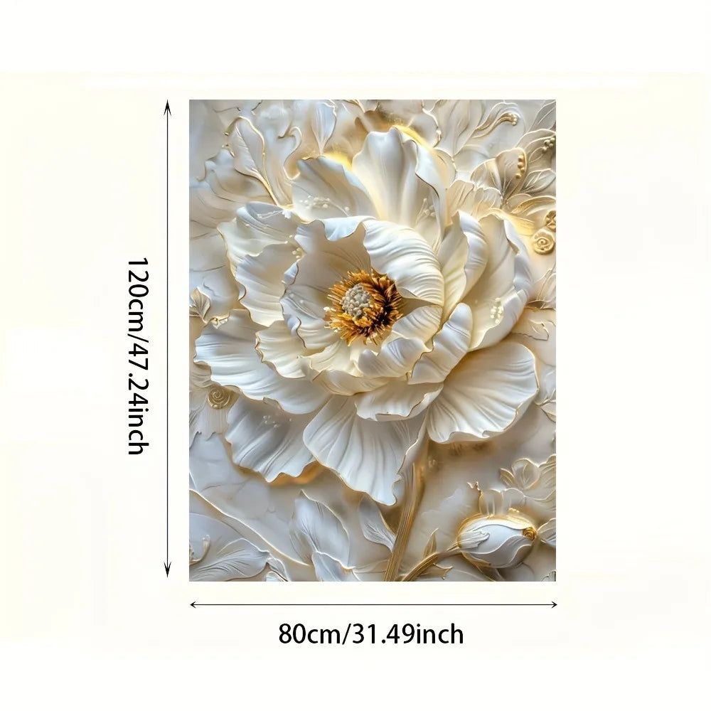 Modern Abstract Floral Canvas Art Print Frameless Wall Decoration