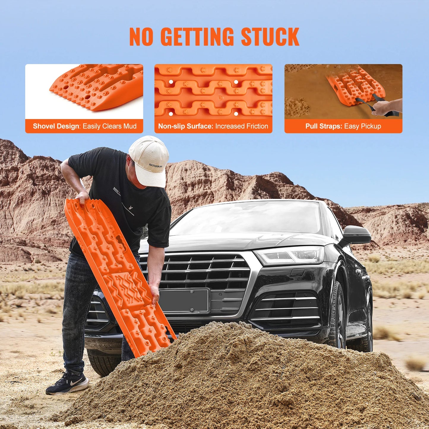 Ljustra 10 Ton Traction Boards Recovery Mats Off-Road Vehicle SUV Pickup