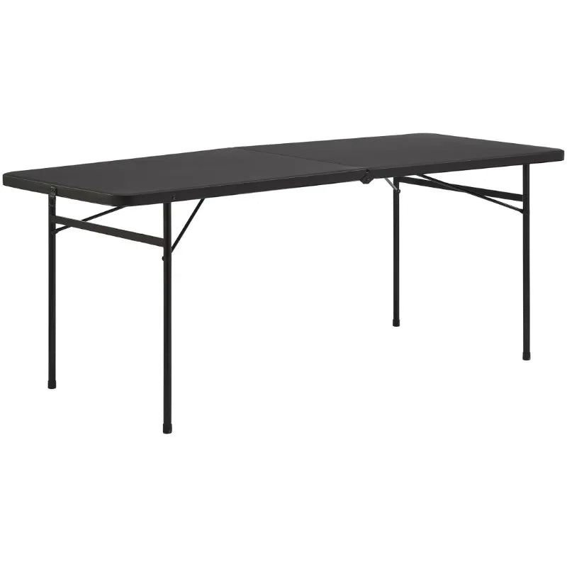 Ljustra 6 Foot Bi-Fold Plastic Folding Table Portable for Parties Camping