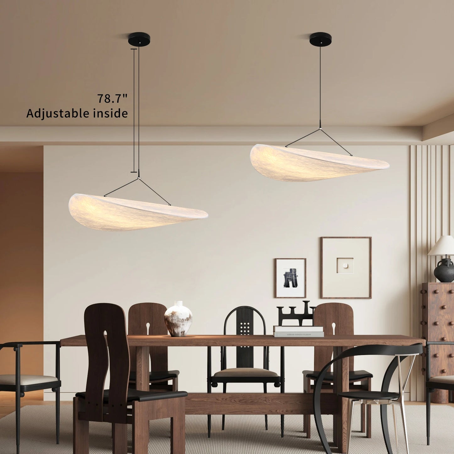 Modern LED Ceiling Chandelier Handmade Silk Pendant Light Home Decor