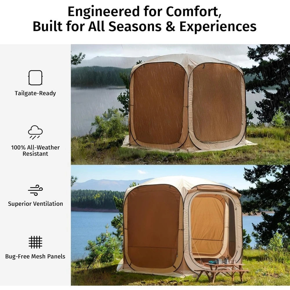 12x12 FT Pop Up Canopy Tent Instant Outdoor Screen House Gazebo