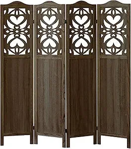 Boho 6 Panel Room Divider Modern Folding Privacy Screen Partition