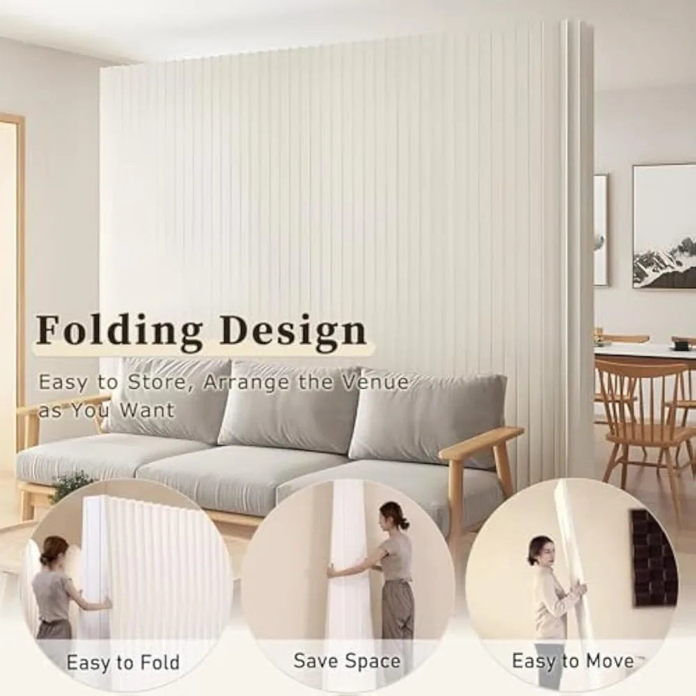 Custom Folding Paper Room Divider Lightweight Freestanding Privacy Screen