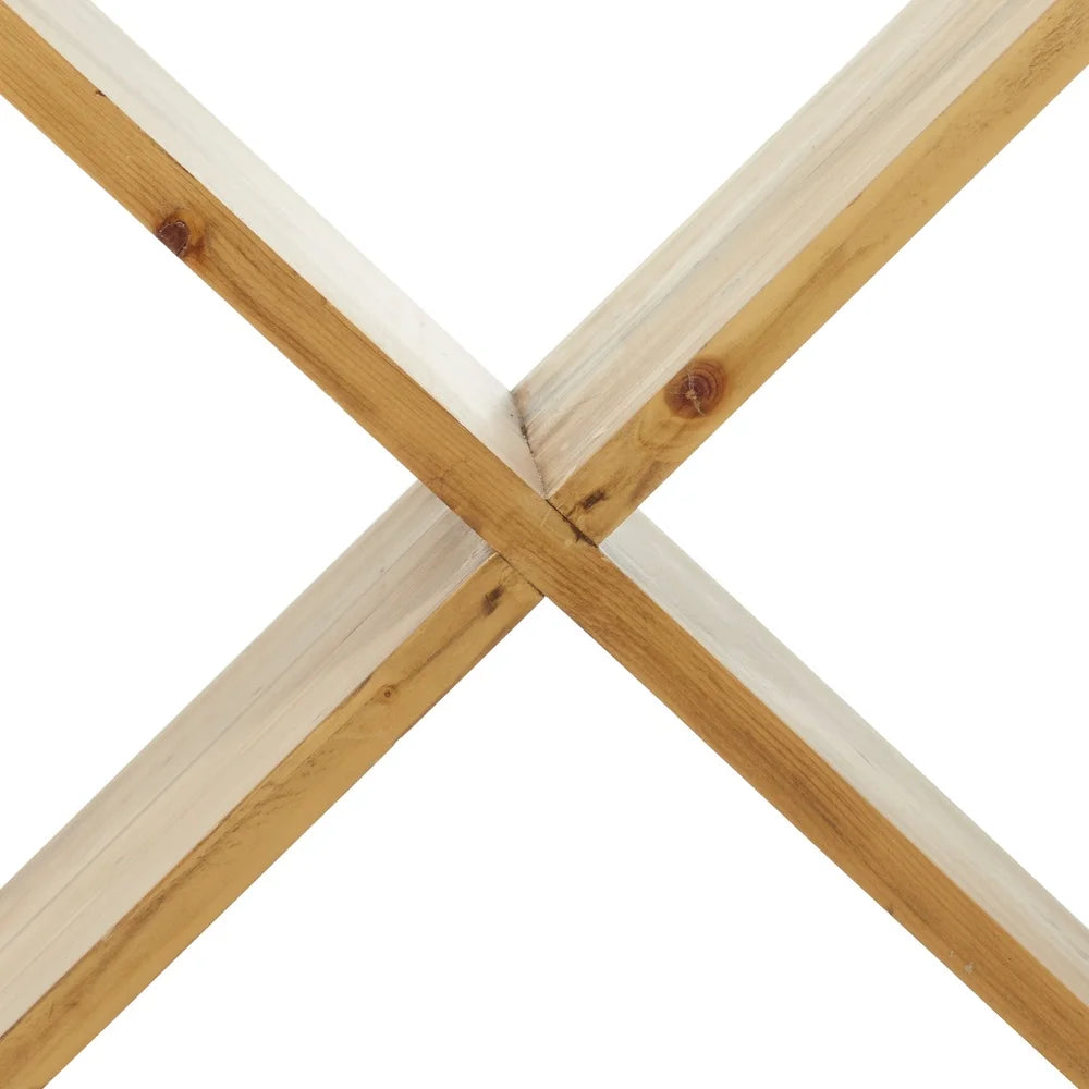 Rustic Black Cube Wine Rack X-Shaped Design 9 Bottles Tabletop Holder