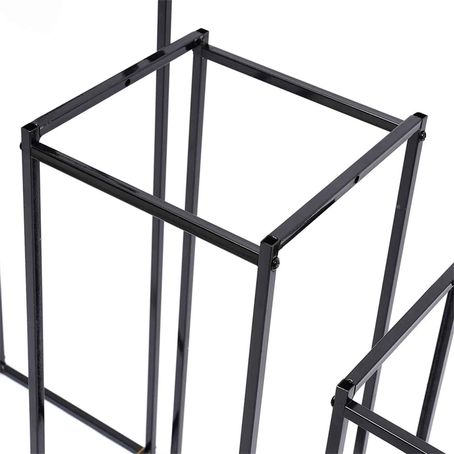 Set of 3 Metal Square Flower Stands Plant Holders for Home Wedding Decor